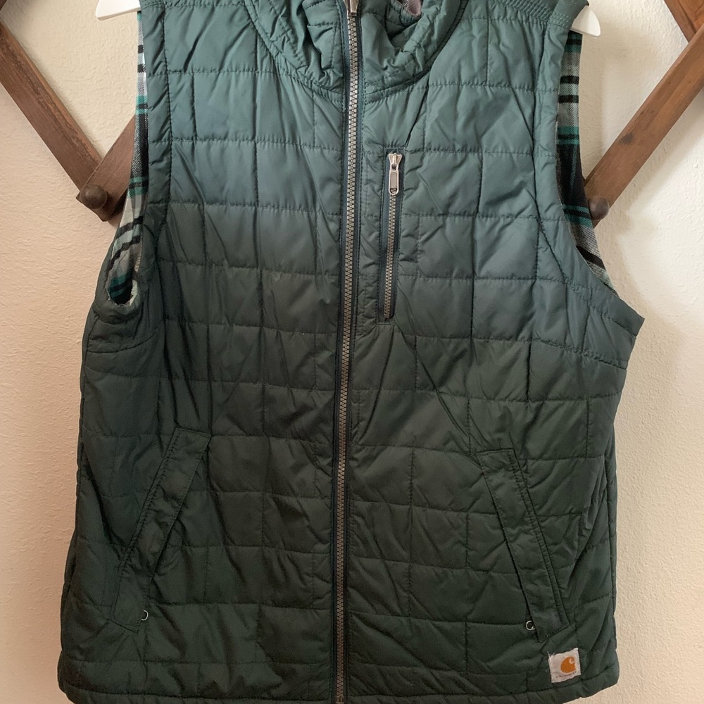 Carhartt Forest Green Quilted Reversible Vest